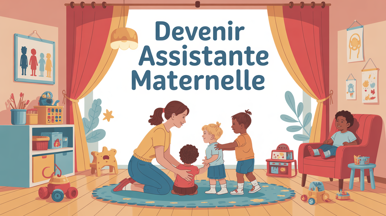 assistante maternelle accueillant enfants espace familial chaleureux