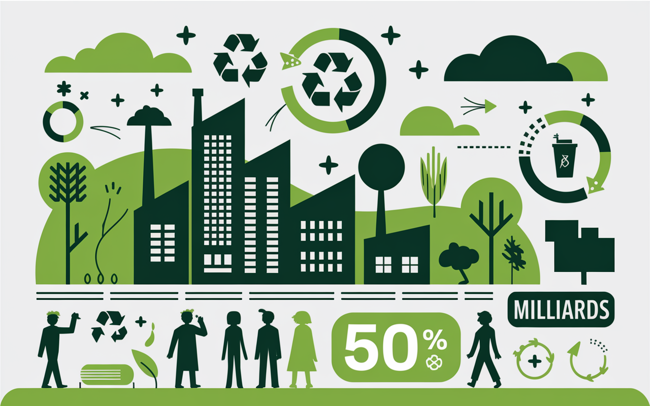 Usine plasturgie recyclage symboles éco-conception et chiffres secteur