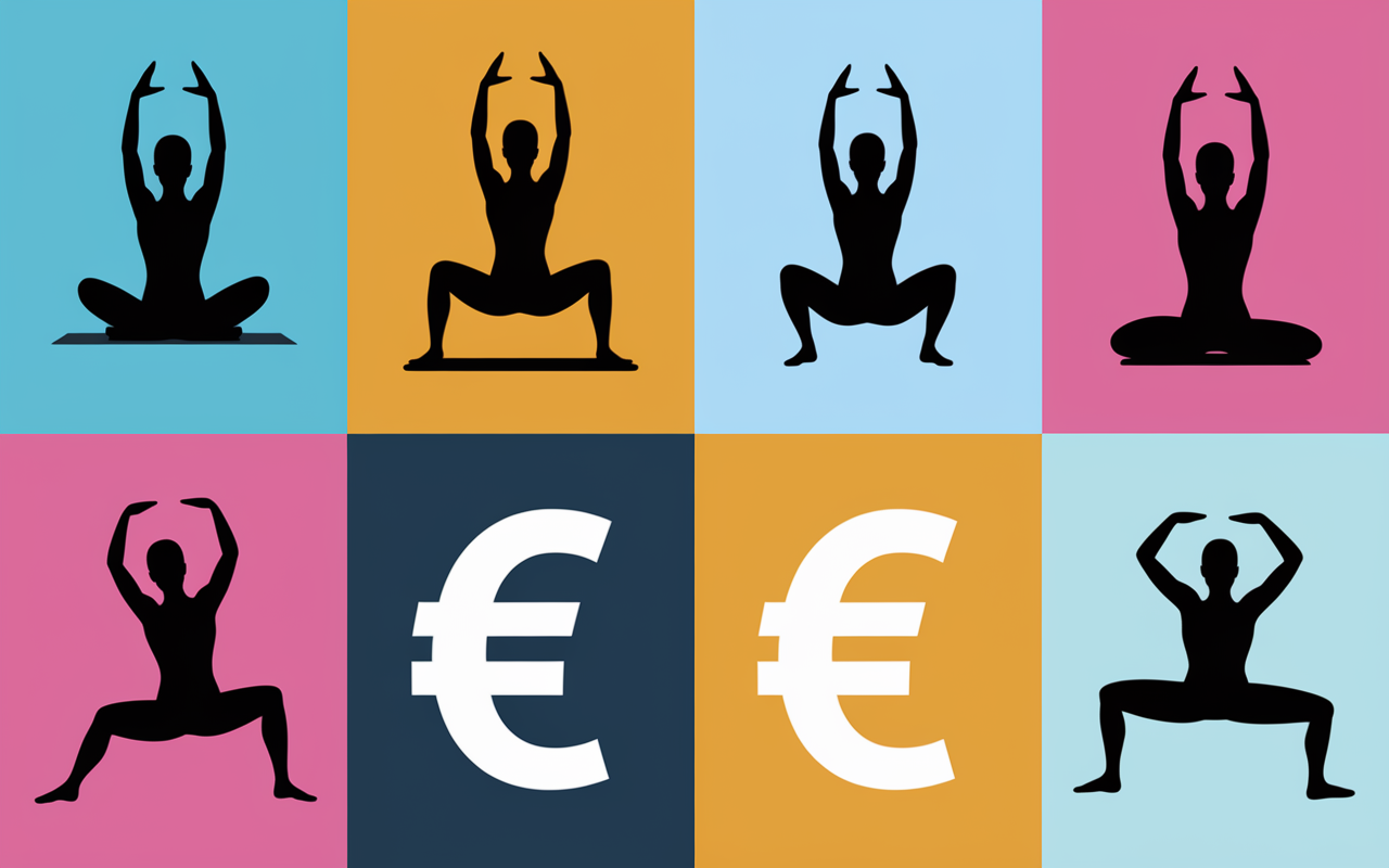 Graphique salaires Pilates instructeur studio modernité