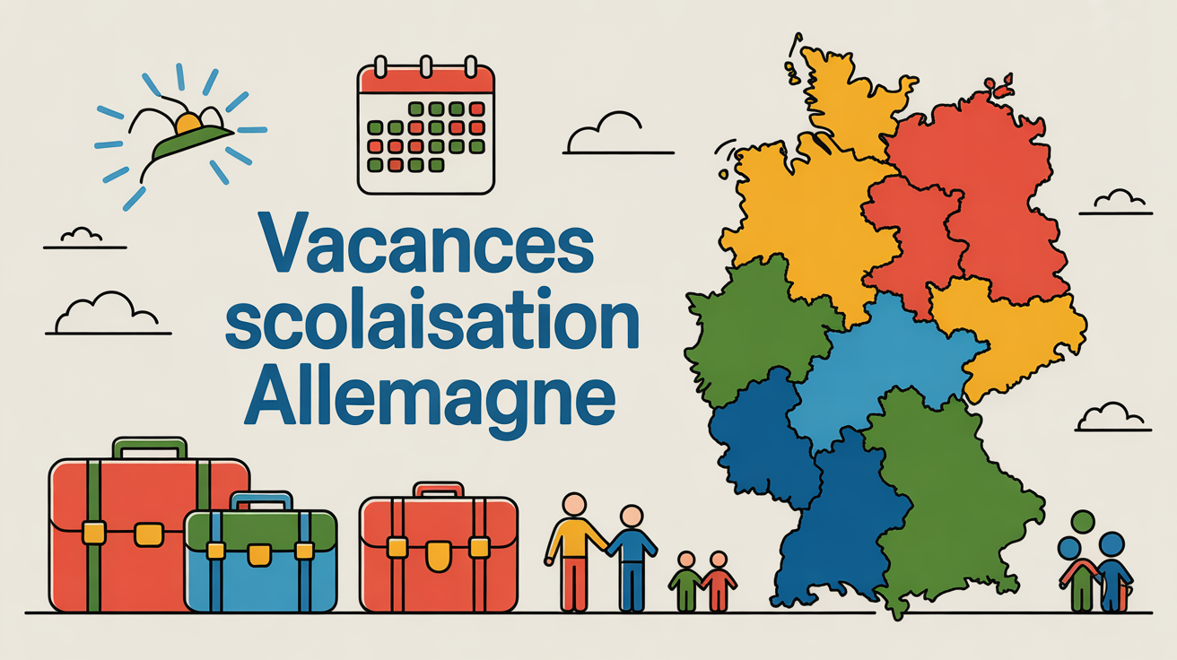 carte Allemagne decoupee regions vacances scolaires