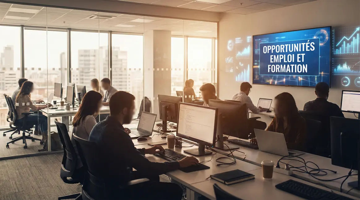 Open space moderne opportunités emploi et formation
