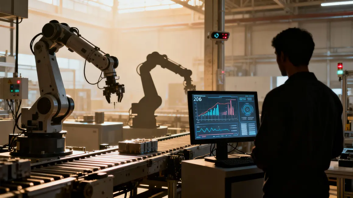 Production industrielle robots IA edge 2026