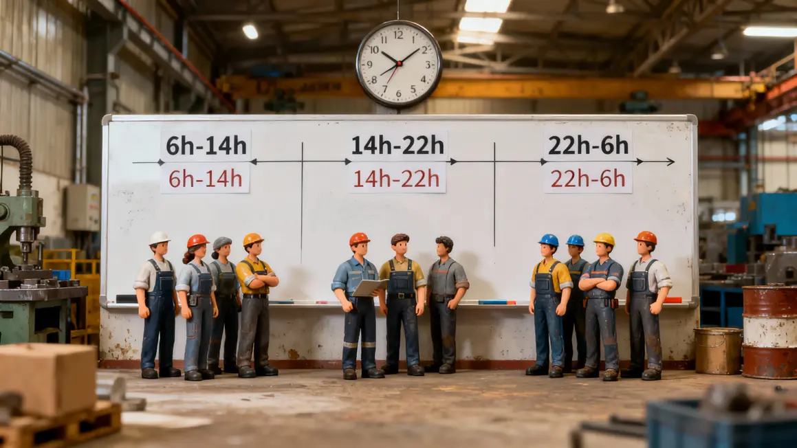 schema 3x8 plages horaires usine