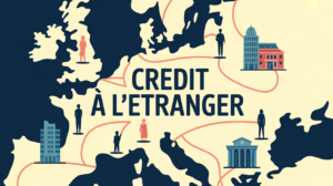 carte europe stylisée banque étrangère prête aux français