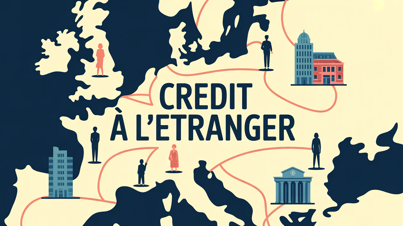 carte europe stylisée banque étrangère prête aux français