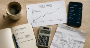 Investir en bourse petit budget : carnet, calculatrice, ETF et plan DCA pour débuter