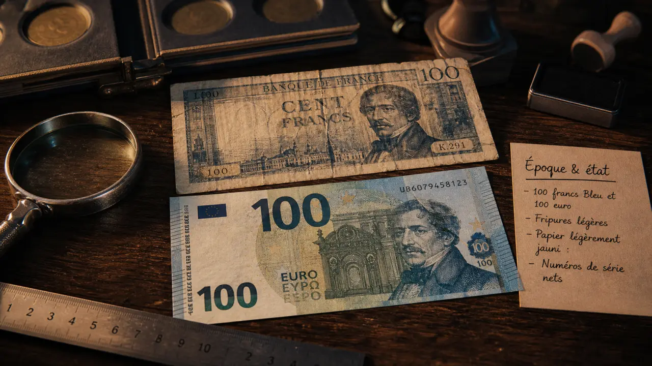 Billet de banque france francs et euro pour échange et collection