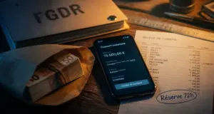Faut-il retirer son argent des banques en 2025 ? Relevé bancaire et virement instantané sur bureau.